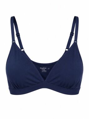 ShapeBody Navy Wireless Bralette Adjustable Straps Size L NWT